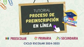 Videotutorial Preinscripciones En Línea 20242025 [upl. by Austreng]