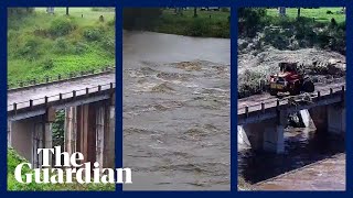 Qld floods 2022 timelapse footage shows the magnitude of flooding in Queensland [upl. by Ardath]