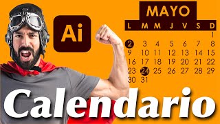 CREAR CALENDARIO EN ADOBE ILLUSTRATOR  ADOBE ILLUSTRATOR TUTORIAL [upl. by Katlaps]