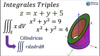 Integral triple con cambio a coordenadas cilíndricas  Plano y dos cilindros  STEWART 158 [upl. by Aneek]