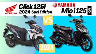 Honda Click 125i Special Edition vs Yamaha Mio i 125 S  Side by Side Comparison  2024 [upl. by Oremar201]