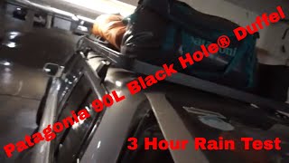 S2 Episode 18 Patagonia 90L Black Hole® Duffel Bag Real World Water Resistance Test [upl. by Oicaroh]