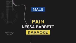 Pain  Nessa Barrett MALE KARAOKE  INSTRUMENTAL with LYRICS [upl. by Margy566]