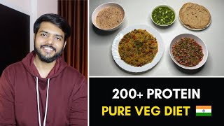 Pure Veg 3500 Calorie Bulking Diet for Students  200gms Protein  🇮🇳 [upl. by Lleunamme]