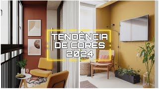 TENDÊNCIA DE CORES NA DECORAÇÃO 2024  DICAS DE CORES NA DECORAÇÃO DE AMBIENTES [upl. by Ativla]