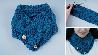 A simple knitted scarfsnood  even a beginner can handle it [upl. by Aicitan]