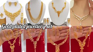 latest gold plated jewellery set designer jewellery fashion viralvideo jewellery [upl. by Ayalat]