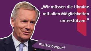 quotPutin ist in Panikquot Bundespräsident aD Christian Wulff im Gespräch  maischberger [upl. by Aitercal]