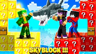 Extreme Skyblock LUCKYBLOCK RACE In Minecraft🤯 [upl. by Now]