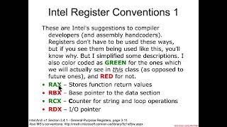 Register Conventions  Architecture 1001 x8664 Assembly [upl. by Nyrtak]