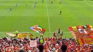 Les Corons chanté par le stade Bollaert RCLAJA 17082013 [upl. by Katha]