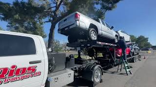 Full load Tundra Tacoma Prius amp Mustang on Ez4 vs Texas Pride 4 car trailers [upl. by Desdemona]