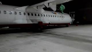 NOVOAIR Airlines Line Maintenance  night view Dhaka Airport  ATR Aeroplane [upl. by Serafina675]