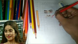 janhvi kapoor color pencil drawing tutorial [upl. by Htezzil]