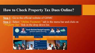 GHMC Hyderabad Check Property Tax Dues Online  ghmcgovin [upl. by James673]