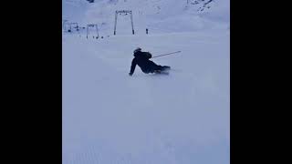 Nice Carving turns⛷👍 Pro skier Valentina Fankhauser [upl. by Aniroz546]