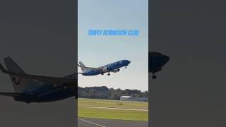 TUIfly BoeingRobinson Club Resorts Livery departure from DUS Airport shorts aviation video [upl. by Lamaaj]