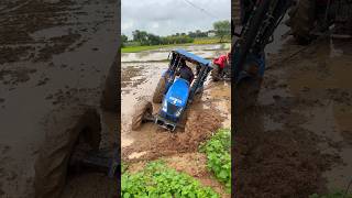 New holland 4wd tractor stuck shorts trending tractor [upl. by Haily836]