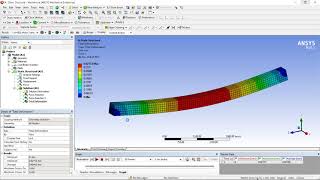 ANSYS Workbench 3D Analysis Tutorial 11 Simply Supported beam [upl. by Jolene]