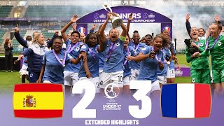 Spain vs France  Highlights  U17 Womens European Championship Final 26052023 [upl. by Anyr]