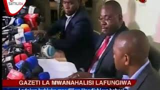 Gazeti La Mwanahalisi Lafungiwa Kwa Miaka miwili [upl. by Zailer]