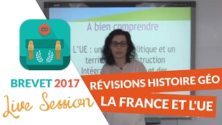 Brevet 2017  Révisions live dHistoire Géo  La France et lUE  digiSchool [upl. by Caassi956]