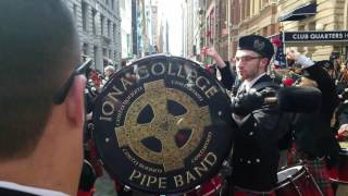 Iona College Pipe Band on St Patricks Day in NYC [upl. by Mark]