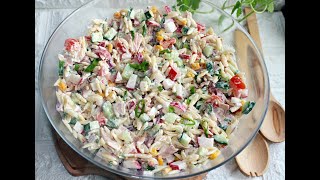 WIOSENNA SAŁATKA Z MAKARONEM sałatka salad [upl. by Lacey]