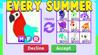 I traded for EVERY MEGA SUMMER PET in Adopt Me [upl. by Moody218]