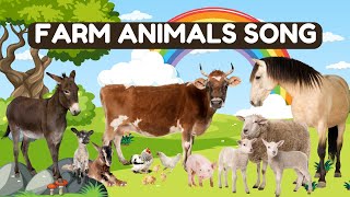 Sing Along The Animals on the Farm  Fun amp Educational Farm Animal Sounds Song for Kids [upl. by Annim]