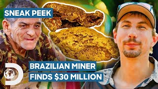 Brazilian Miner Finds 30 Million Of Gold In 15 Days  Gold Rush Parkers Trail [upl. by Pimbley]