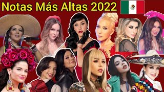 Las Notas Mas Altas Cantantes Mexicanas 2022 Yuri  Danna Paola  Yuridia  Angela Aguilar  Thalia [upl. by Ahserak937]