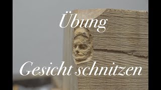 Ein Gesicht nur mit dem Hohlbohrer anlegen [upl. by Ahsuatan]