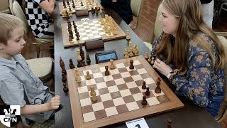 G Yunker 1533 vs A Blinova 1717 Chess Fight Night CFN Blitz [upl. by Coppola]