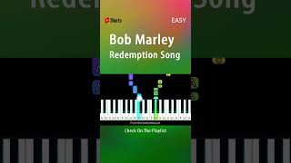 Bob Marley  Redemption Song  EASY Piano TUTORIAL by Piano Fun Play YouTubeShorts shorts [upl. by Snowber]