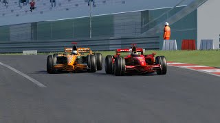 Ferrari F2007 vs Spyker F8VII Assetto Corsa [upl. by Sekofski]