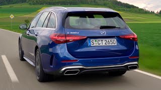 New Mercedes CClass ESTATE 2022  driving exterior amp interior C300 d AMG line [upl. by Ane]