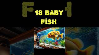 Yellow cichlid fish giving birth to 18 baby fish 🐠😍 fish fishing chichlid cichlid [upl. by Dorn]