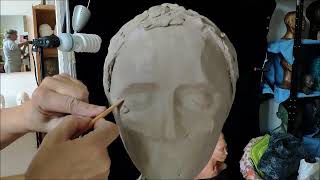 Sculpter un buste en argile  partie supérieure du visage [upl. by Amian]