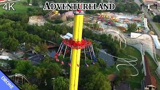 Adventureland Park in Altoona IA  Drone Tour 4K [upl. by Puglia]