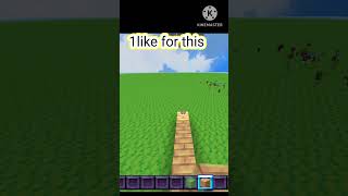 How to do fast bridging in mcpe 😈 minecraftshorts minecraftbutchallenge minecraftbuild [upl. by Illek]