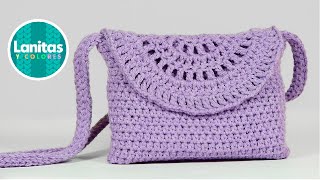 Bolso Cartera de algodón a crochet NIVEL PRINICIANTE  Lanitas y Colores [upl. by Osithe240]