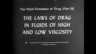 Fluid Dynamics of Drag part 3  The Laws of Drag in Fluids of High and Low Viscosity [upl. by Elac]