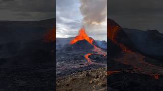 Volcano View 😨 shorts viralshorts volcano mountains [upl. by Nagem]