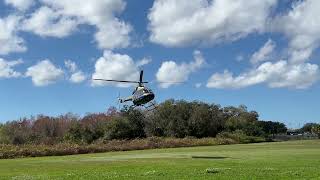 Aeromed 4 taking off from Manatee Technical College [upl. by Neirb]