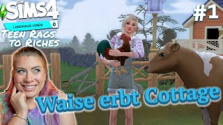 Sims 4 Landhaus Leben 1 Eine Teenie Waise erbt Cottage 😢 Teen Rags to Riches [upl. by Anelav]