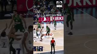 Euroliga  Triple de Facu Campazzo  Real Madrid vs Panathinaikos campazzo basketball euroliga [upl. by Nalced]