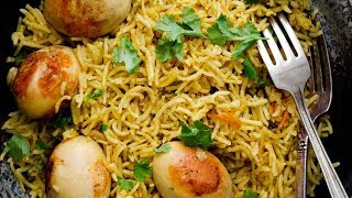 Egg Pulao  Spicy Andhra Style Egg Biryani recipe [upl. by Beedon629]