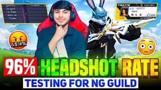 96 Headshot Rate Testing For NG Guild 📈🥵Aimbot Hacker😱🤯On Nonstop Live Stream 🤖👾 Garena Free Fire🔥 [upl. by Fraze587]