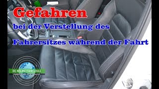 Gefahren bei der Verstellung des Fahrersitzes während der Fahrt  Fahrstunde  Fahrschule [upl. by Maclaine773]